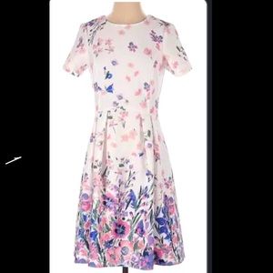 Elle Casual Dress A-Line ivory floral dress size XL